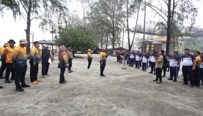 Polda Sumut Gelar Pemulihan Psikologis Pasca Operasi Lilin Toba 2024 di Pantai Bali Lestari