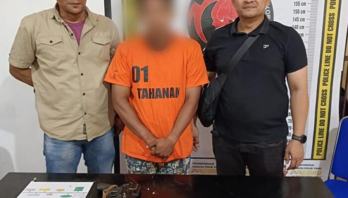 Polsek Bosar Maligas Ringkus Pengedar Sabu di Perladangan Kelapa Sawit, Senjata Angin Ikut Diamankan