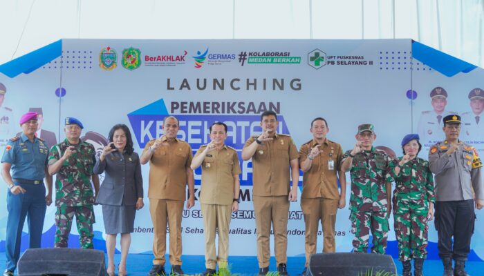 Bobby Nasution Bersama Pj Gubsu Launching Pemeriksaan Kesehatan Gratis di UPT Puskesmas PB Selayang II
