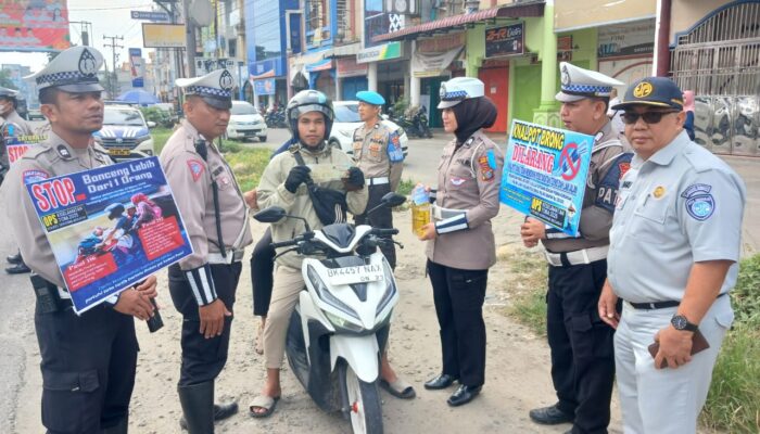 Satlantas Polres Sergai Laksanakan Giat Sosialisasi Kampanye Keselamatan Berlalu Lintas Pada Masyarakat