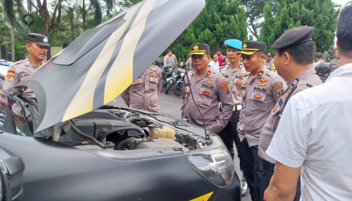Polres Sergai Periksa Kesiapan Kendaraan Dinas Jelang Operasi Ketupat Toba 2025