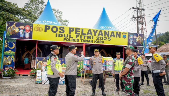 Kapolda Sumut Tinjau Pos Pengamanan Idulfitri di Tanah Karo, Pastikan Keamanan dan Kelancaran Arus Mudik