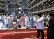 Prabowo Laksanakan Salat Idulfitri di Istiqlal, Disambut Meriah oleh Masyarakat