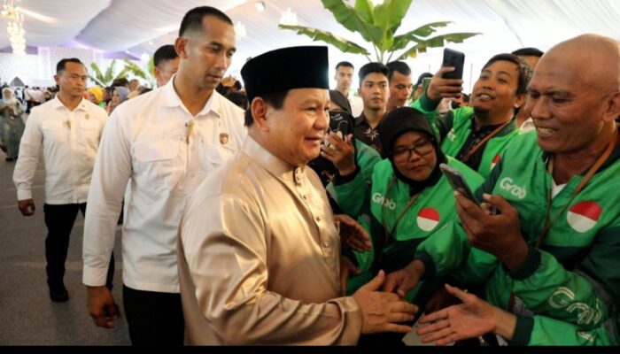 Kebahagiaan Pengemudi Ojek Online Lebaran Bersama Presiden Prabowo di Istana Negara