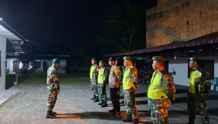 Sinergitas TNI-Polri, Polsek Firdaus dan Danramil 11/TB Gelar Patroli Gabungan Jaga Kamtibmas di Serdang Bedagai