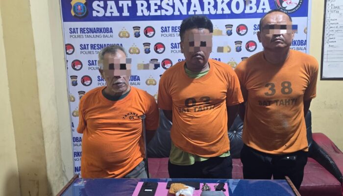 Polres Tanjungbalai Tangkap Pengedar Sabu, Tiga Tersangka Diamankan Bersama Barang Bukti