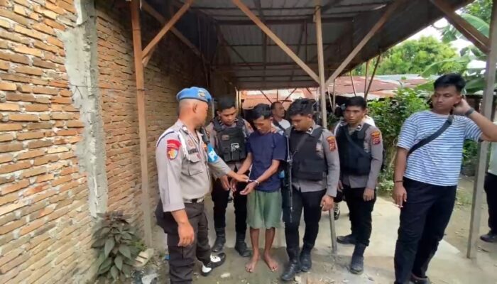 Polrestabes Medan Grebek Sarang Narkoba di Jalan Klambir V, Bandar Sabu Ditangkap, Barak Beranjau Dibakar