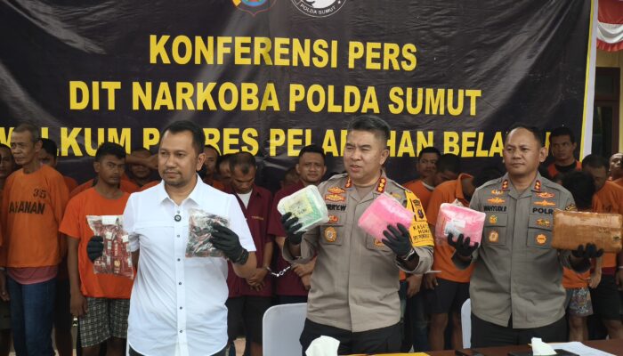 Gempur Narkoba di Sumut: 238 Kasus Terbongkar, 28 Kg Sabu Diselundupkan dari Thailand