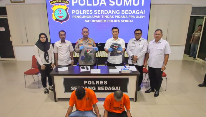 Kapolres Sergai Ungkap Dua Kasus Kejahatan Seksual Terhadap Anak, Satu Pelaku Positif Narkoba