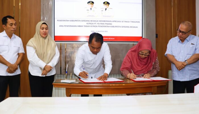 Sinergi Swasta Pemkab Sergai: PT. PD Paya Pinang Hibahkan 3 Hektar Lahan untuk Pusat Pelayanan Terpadu