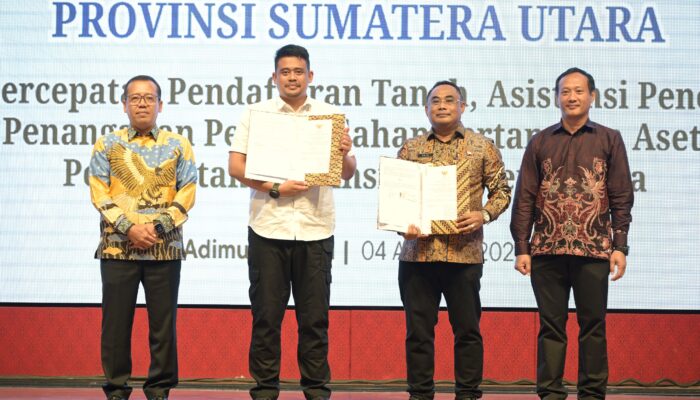 Peluncuran Layanan Peralihan Hak Atas Tanah secara Elektronik, Bobby Nasution Tekankan Peran Kementerian ATR/BPN Krusial Jaga Stabilitas Keamanan