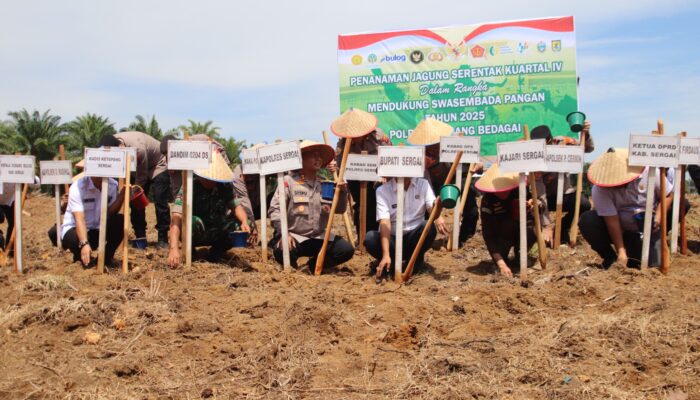 Polres Serdang Bedagai Gelar Penanaman Jagung Serentak Kuartal IV, Dukung Swasembada Pangan Nasional 2025