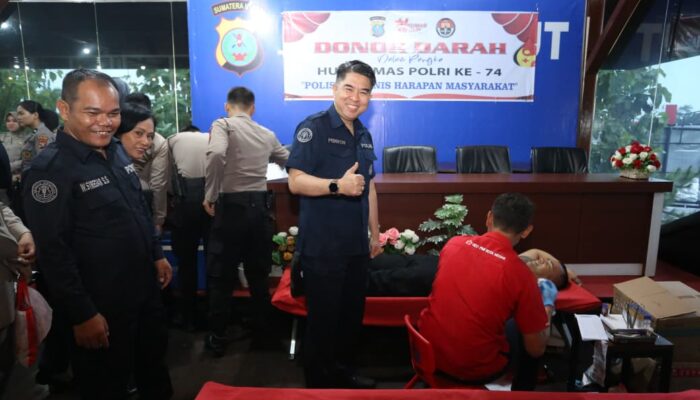 Sambut HUT ke-74, Humas Polda Sumut Gelar Donor Darah Serentak: Setetes Darah untuk Kemanusiaan