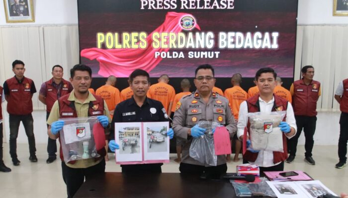 Sat Reskrim Polres Sergai Ringkus 9 Pelaku Pencurian Senilai Rp150 Juta, Dua di Antaranya Penadah