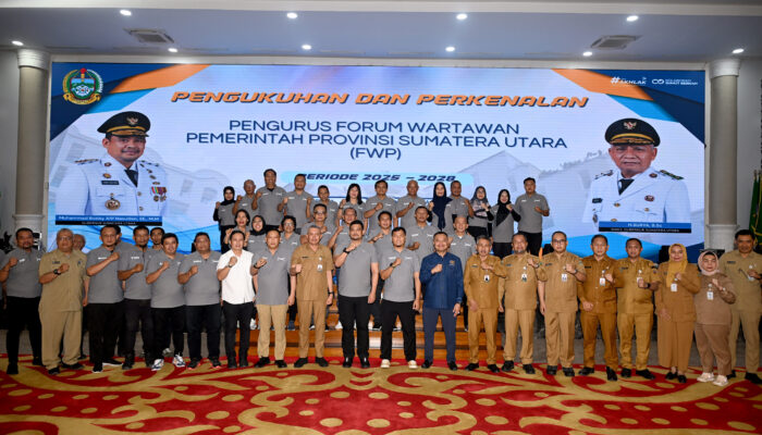 Forum Wartawan Pemprov Dikukuhkan, Gubernur Bobby Nasution Ajak Wartawan Terus Berkolaborasi Wujudkan Indonesia Emas