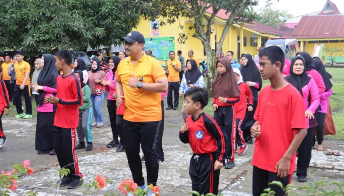 Kapolres Langkat Ajak Siswa SLB Senam Bareng, Wujud Nyata Kepedulian Anak Berkebutuhan Khusus