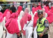 Sat Lantas Polres Sergai Siaga Penuh Tertibkan Arus Lalu Lintas di Tabligh Akbar Muslimah Dambaan 2025