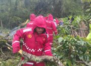 Respons Cepat Polres Tanah Karo Tangani Longsor di Katepul Kuta, Dua Rumah Rusak