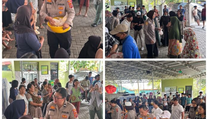 Polwan Polres Langkat Hadirkan Harapan Baru bagi Korban Banjir di Pantai Gemi