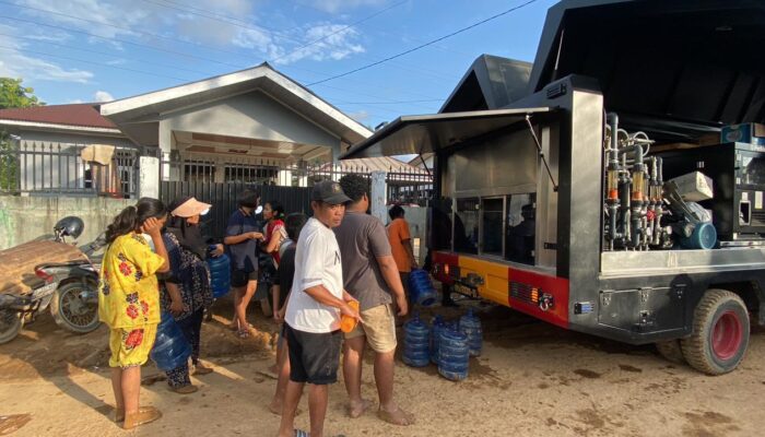 Polda Sumut Kerahkan Water Treatment, Ribuan Warga Tapteng Kembali Nikmati Air Bersih