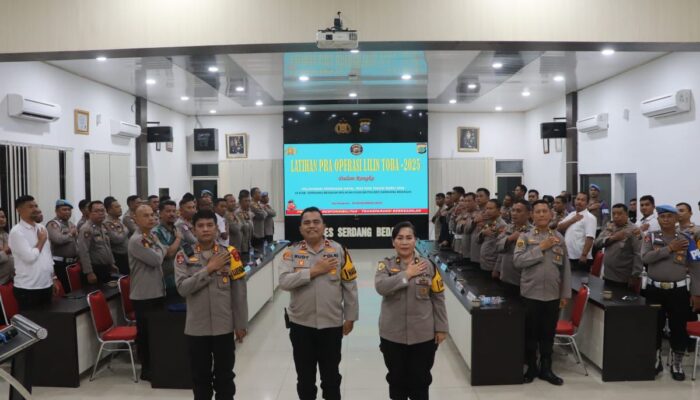 Polres Sergai Mantapkan Kesiapan Ops Lilin Toba 2025, Fokus Pengamanan Natal dan Tahun Baru di Tengah Situasi Bencana