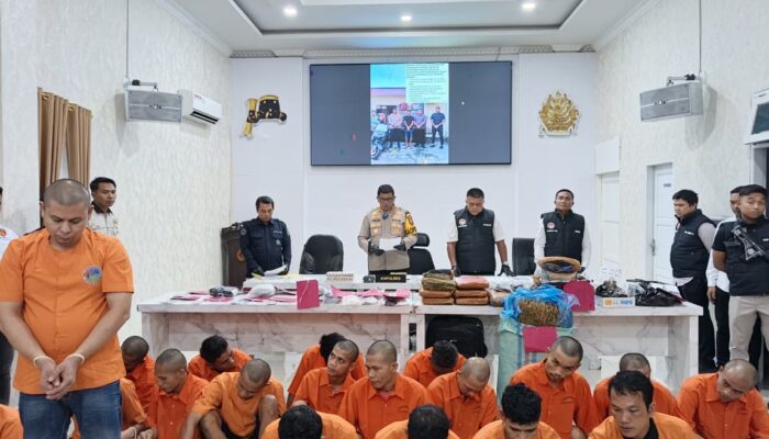 Dua Bulan, Polres Madina Bongkar 18 Kasus Narkoba, 20 Pelaku Diamankan