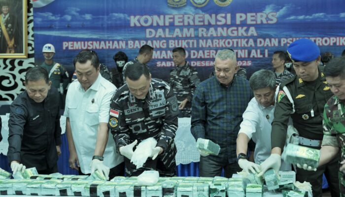 Pemusnahan 41,7 Kg Narkotika, Sekdaprov Sumut Tegaskan Tidak Ada Ruang bagi Sindikat