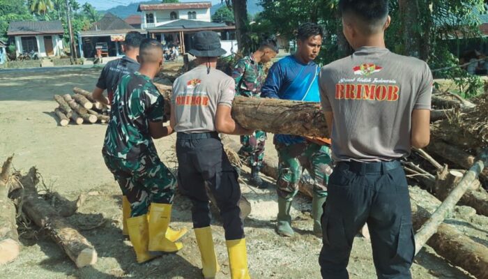 Brimob Polda Sumut Percepat Pemulihan Pascabencana di Batang Toru, Dari HUNTARA Menuju HUNTAP