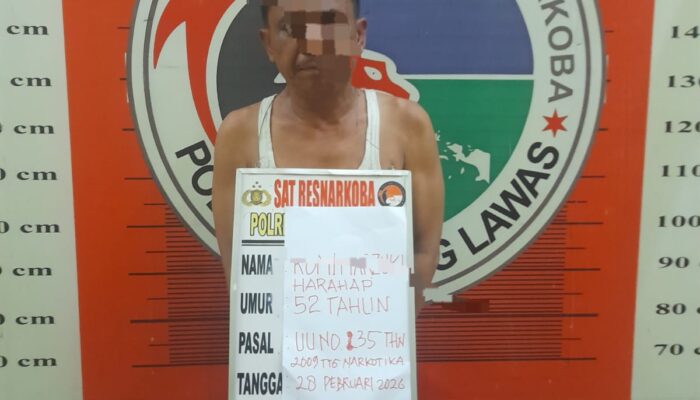 Digerebek Saat Subuh, Pria 52 Tahun di Barumun Simpan 10 Paket Sabu Siap Edar