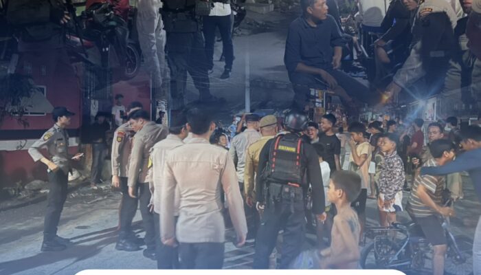 Patroli Gabungan Brimob Sumut di Belawan, Aparat Sisir Titik Rawan Hingga Dini Hari