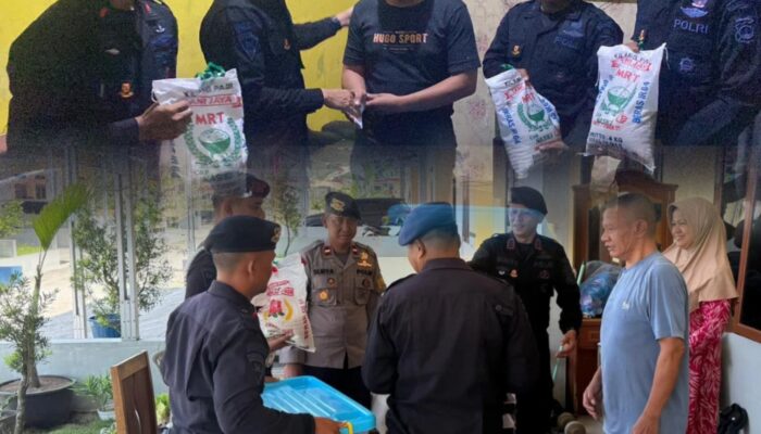 Brimob Polda Sumut Tunjukkan Kepedulian, Kunjungi dan Beri Bantuan kepada Personel yang Sakit Menahun