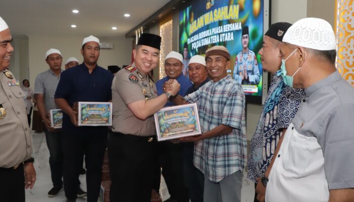 Safari Ramadan Polda Sumut di Polres Sergai, Pererat Silaturahmi dan Berbagi Santunan