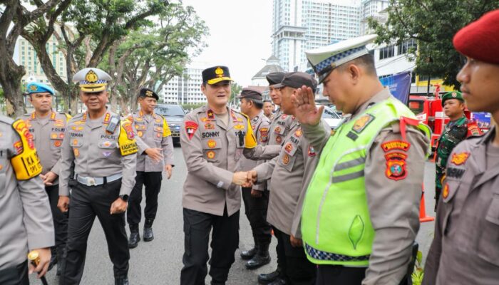 Wakapolda Sumut Tinjau Pos Terpadu Operasi Ketupat Toba 2026 di Lapangan Merdeka Medan
