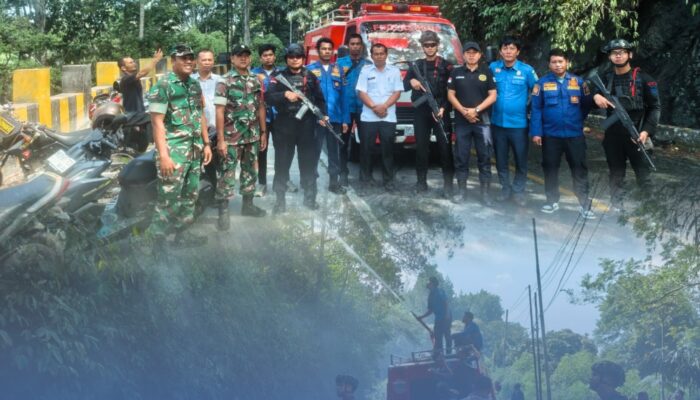Brimob Sumut Tanggap Karhutla, Amankan Arus Lalin di Jalur Siborongborong–Parapat