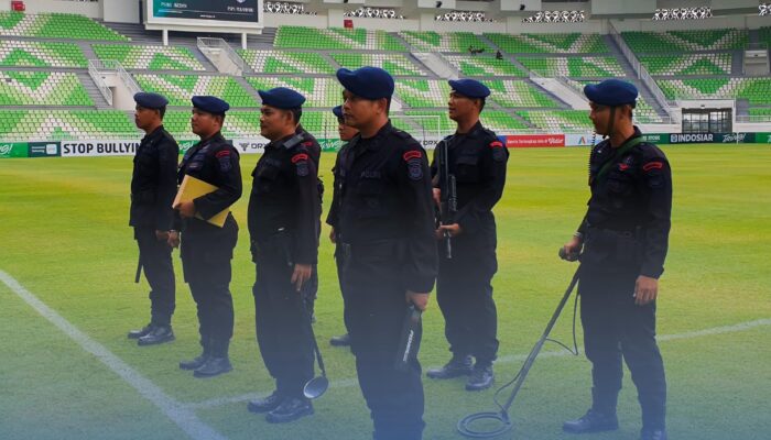 Jelang Duel PSMS Medan vs PSPS Riau, Tim Gegana Lakukan Sterilisasi Ketat di Stadion Utama Sumut