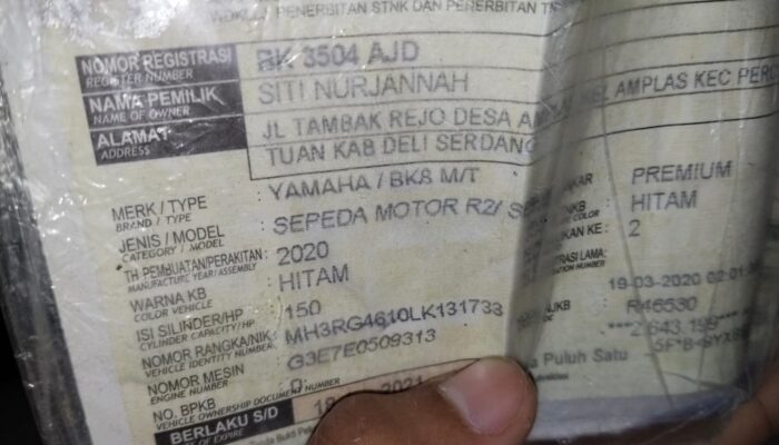 Rumah Dibobol Maling, Sepeda Motor -HP-Uang dan ATM Bank Sumut Raib