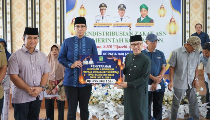 Jelang Idul Fitri, Wali Kota Medan Salurkan Zakat ASN Pemko Medan Kepada 948 Mustahik, Rico Waas : Yang Terpenting Keikhlasan Kita Membantu Sesama