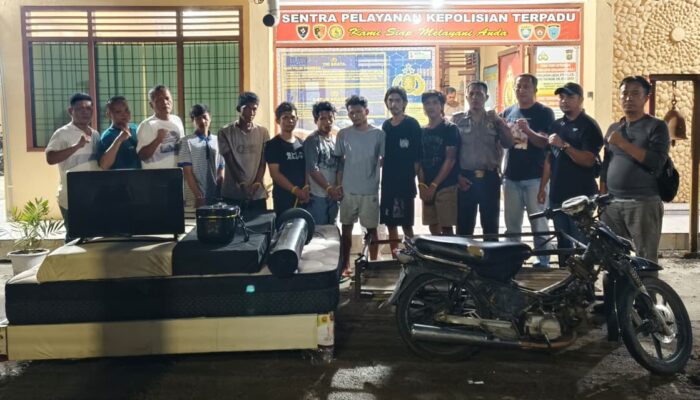 Komplotan Spesialis Bobol Rumah Dibongkar Polsek Bangun, 7 Pelaku Ditangkap, 1 Buron