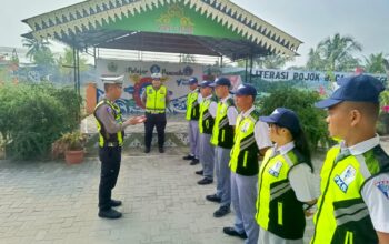 Polisi Latih PKS di SMA Negeri 9 Medan, Tanamkan Disiplin dan Keselamatan Berlalu Lintas Sejak Dini
