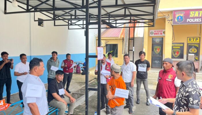 Rekonstruksi Kasus Pembunuhan di Sungai Buaya, Polres Sergai Peragakan 10 Adegan