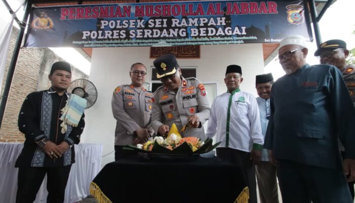 Polsek Sei Rampah Resmi Berdiri, Mushola Al Jabbar Ikut Diresmikan dalam Momen Syukuran