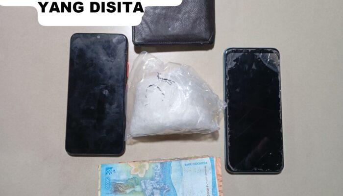 Polisi Belawan Bongkar Transaksi Sabu di Pematang Johar, Dua Pengedar Dibekuk dengan Barang Bukti 1 Ons