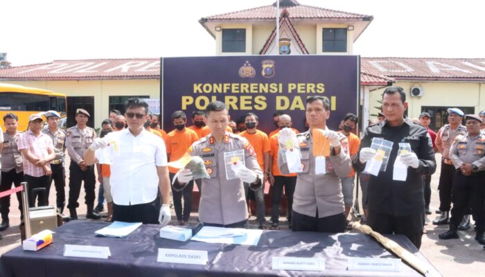 Polres Dairi Bongkar 31 Kasus Narkoba dalam 4 Bulan, 43 Tersangka Diamankan