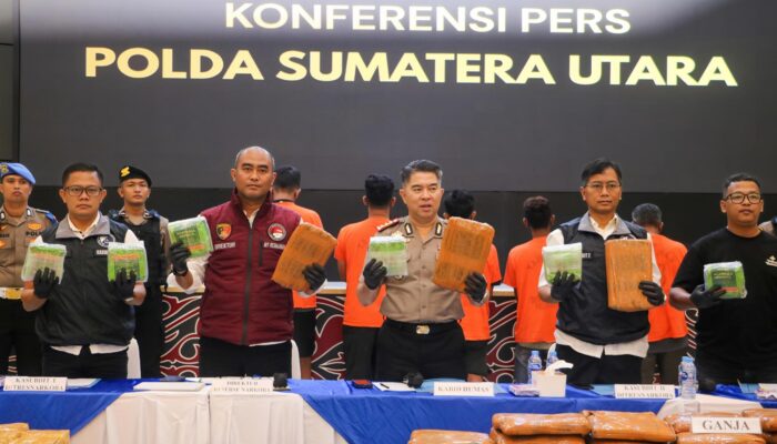 Polda Sumut Bongkar 3 Jaringan Narkoba, Sita 223 Kg Barang Bukti dan Selamatkan Ratusan Ribu Jiwa