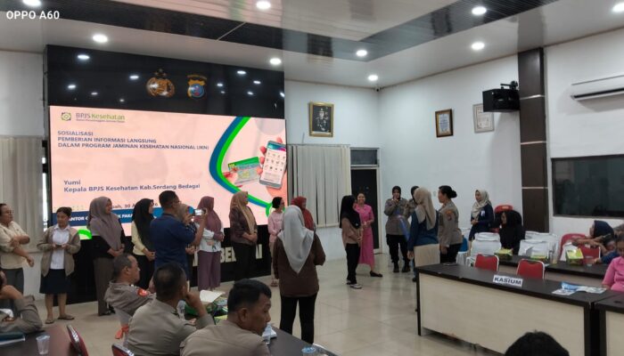 BPJS Kesehatan Sergai Sosialisasikan Program JKN kepada Personel Polres Sergai