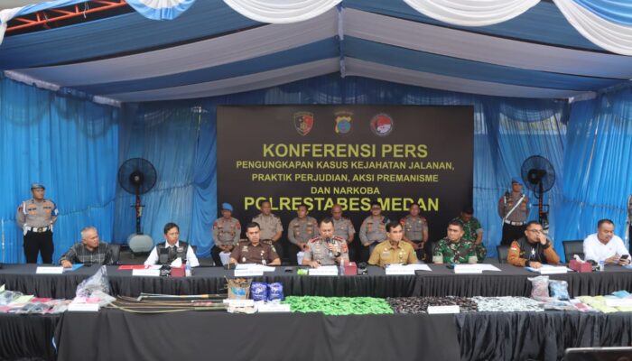 Polrestabes Medan Sapu Bersih Kriminalitas: 290 Tersangka Diamankan, 19 Dilumpuhkan