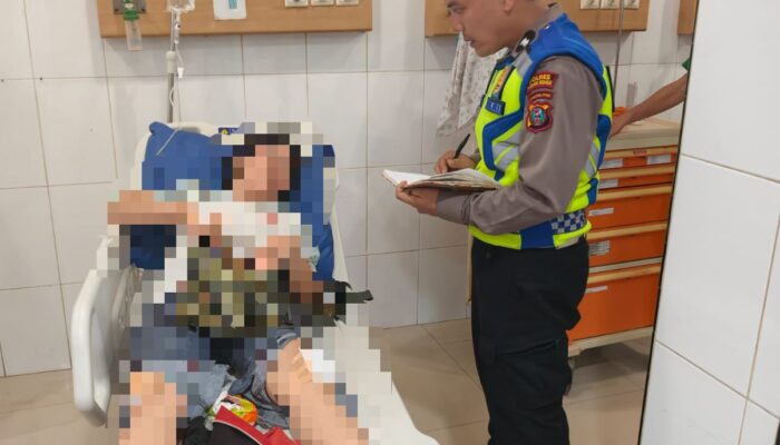 Tabrakan “Adu Banteng” di Jalinsum Perbaungan, Tiga Korban Dilarikan ke RS