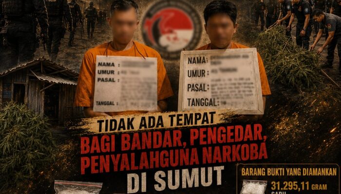 Polda Sumut Tak Kendur Perangi Narkoba, 344 Kasus Terungkap dalam Sepekan
