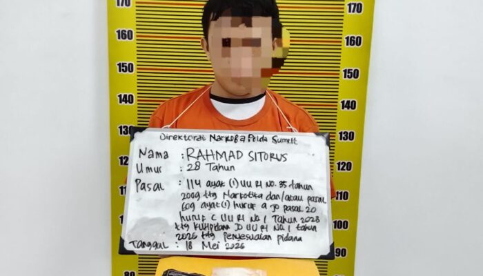 Digerebek Saat Tunggu Transaksi, Pria di Medan Timur Simpan Sabu Siap Edar dalam Kamar