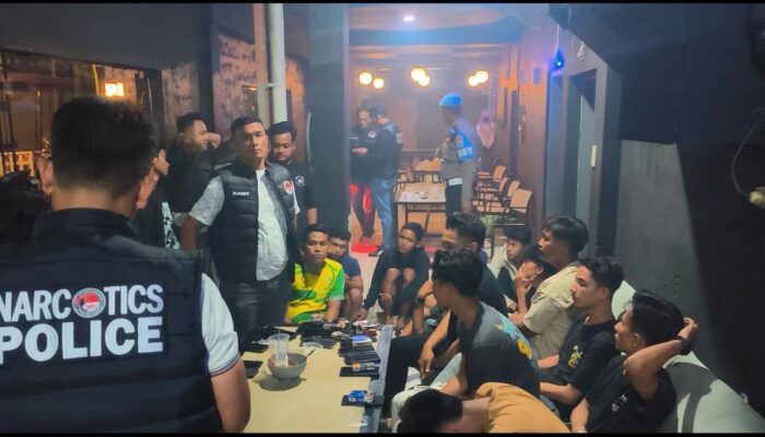 Razia Besar Sergai, Puluhan Pengunjung Positif Narkoba, Polisi Temukan Ekstasi dan Ganja